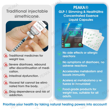 [Official Authorized Store] 𝐏𝐄𝐀𝐊𝐀® 𝐆𝐋𝐏-𝟏 Slimming & Health Ultra Concentrated Essence Liquid Pearls - NAD+ Moringa & ACV & Keto BHB (⚡🍃speedy, long-lasting, addressing diabetes, obesity, and cardiovascular diseases) - ⚡