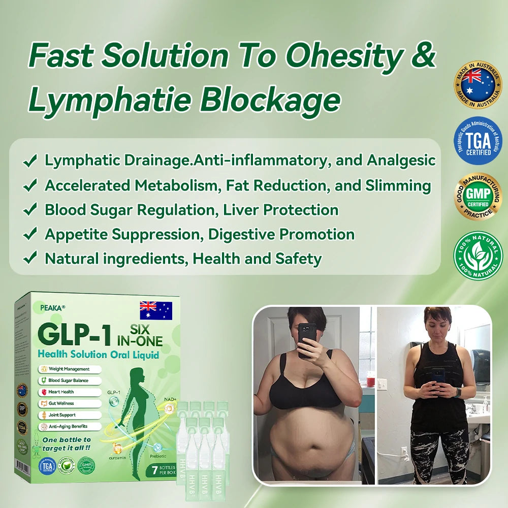 [Official Store] 𝐏𝐄𝐀𝐊𝐀® 𝐆𝐋𝐏-𝟏 𝐒𝐈𝐗-𝐈𝐍-𝐎𝐍𝐄 𝐇𝐞𝐚𝐥𝐭𝐡 𝐒𝐨𝐥𝐮𝐭𝐢𝐨𝐧 𝐎𝐫𝐚𝐥 𝐋𝐢𝐪𝐮𝐢𝐝 (𝐉𝐮𝐬𝐭 𝐨𝐧𝐜𝐞 𝐚 𝐝𝐚𝐲, 𝐯𝐢𝐬𝐢𝐛𝐥𝐞 𝐜𝐡𝐚𝐧𝐠𝐞𝐬 𝐢𝐧 𝟕 𝐝𝐚𝐲𝐬) 👩‍⚕️ 𝐅𝐨𝐫 𝐨𝐛𝐞𝐬𝐢𝐭𝐲, 𝐜𝐚𝐫𝐝𝐢𝐨𝐯𝐚𝐬𝐜𝐮𝐥𝐚𝐫 𝐡𝐞𝐚𝐥𝐭𝐡, 𝐝𝐢𝐚𝐛𝐞𝐭𝐞𝐬, 𝐬𝐥𝐞𝐞𝐩 𝐚𝐩𝐧𝐞𝐚, 𝐠𝐮𝐭 𝐡𝐞𝐚𝐥𝐭𝐡, 𝐣𝐨𝐢𝐧𝐭 𝐢𝐬𝐬𝐮𝐞𝐬, 𝐚𝐧𝐝 𝐦𝐨𝐫𝐞