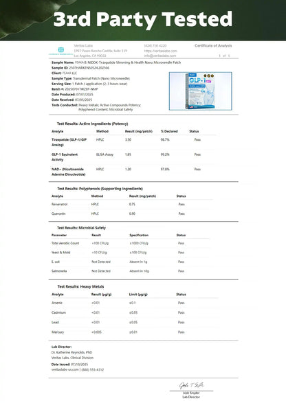【Last Day Promotion 80% OFF🥇】PEAKA® GLP-1 & NAD+ Slimming & health NANO MICRONEEDLE PATCH🇦🇺(Zero Pain. 24/7 Release | Lose 10kg FAST | 90% Sugar Drop | )👨‍⚕️