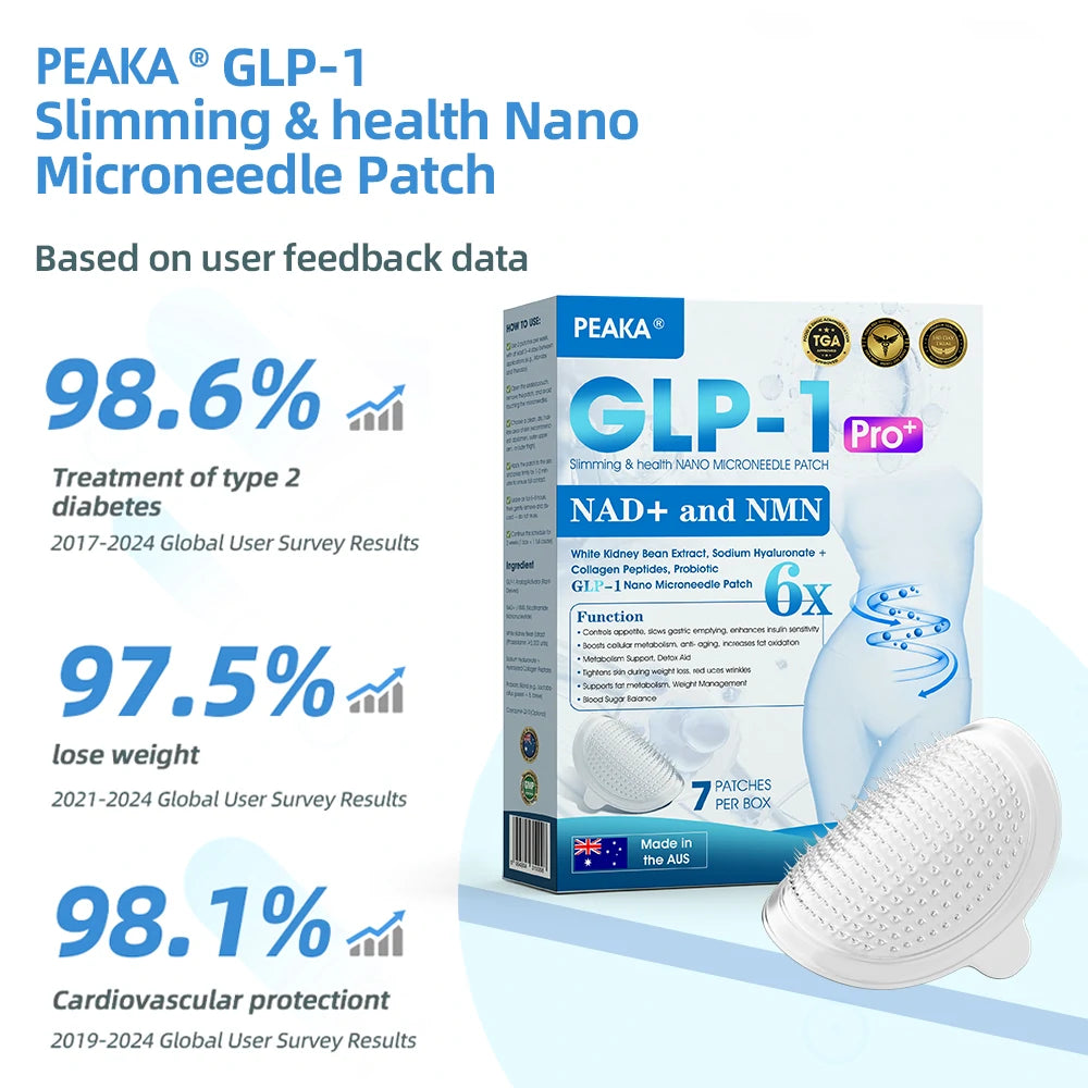 【Last Day Promotion 80% OFF🥇】PEAKA® GLP-1 & NAD+ Slimming & health NANO MICRONEEDLE PATCH🇦🇺(Zero Pain. 24/7 Release | Lose 10kg FAST | 90% Sugar Drop | )👨‍⚕️